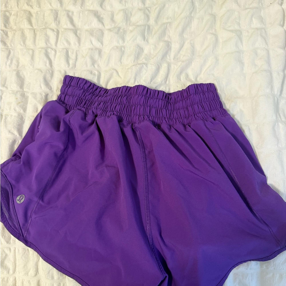Women's Purple high rise hotty hot 2.5 Athletic Shorts